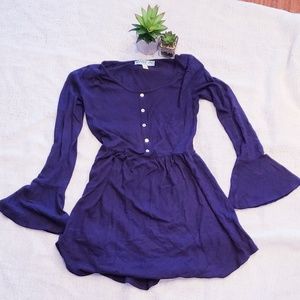 Cozy Blue Long Sleeved Dress